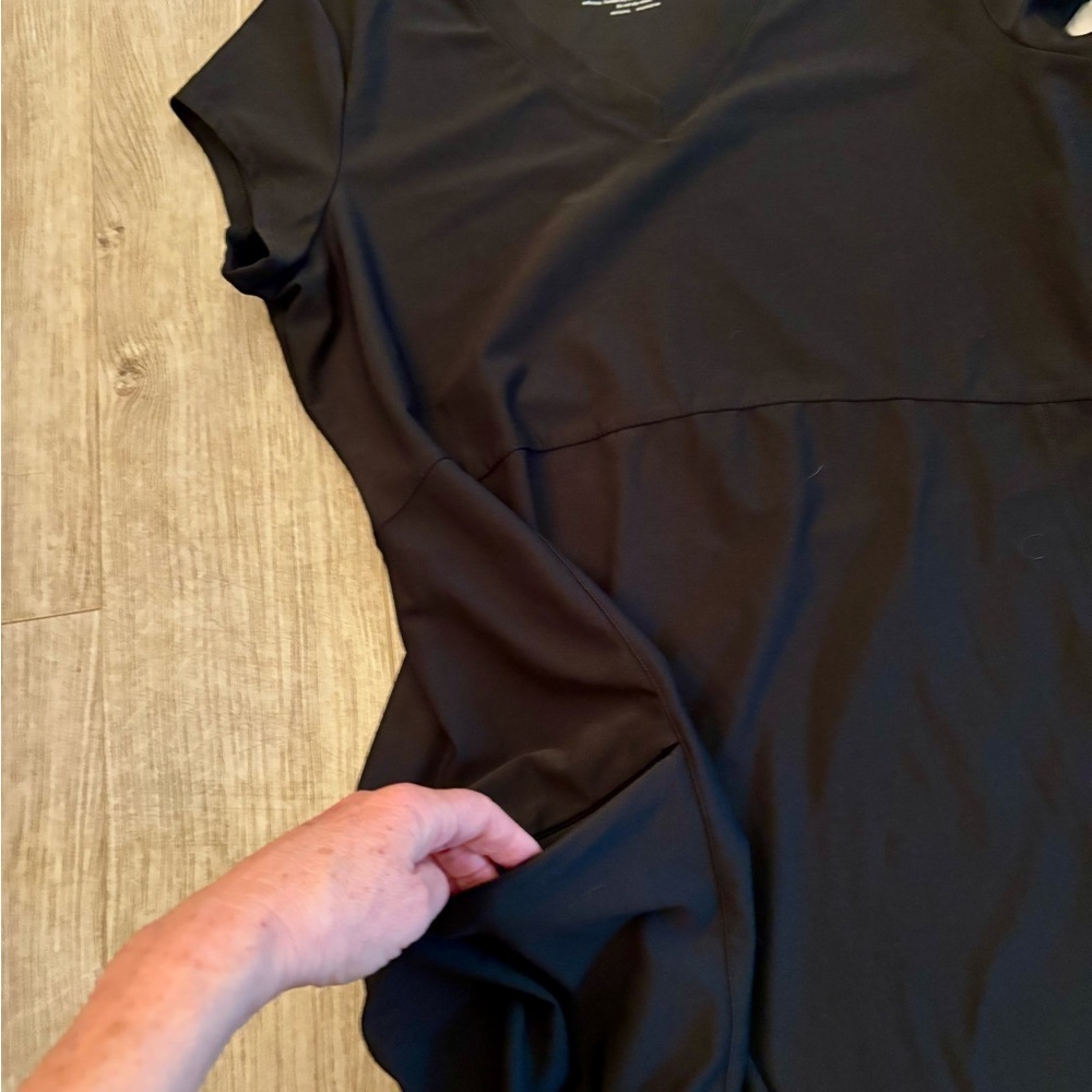 L.L. Bean Black Midi Dress - large - performance material. - Picture 3 of 8